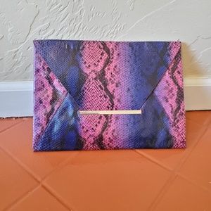 BCBGMaxAzria Snake Embossed Clutch